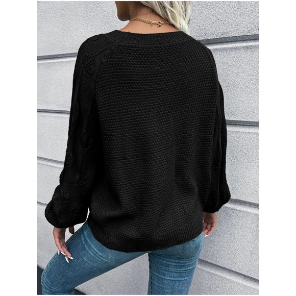 Cozy Dusty Pink Knit Oversized Sweater Top - Picture 4 of 10